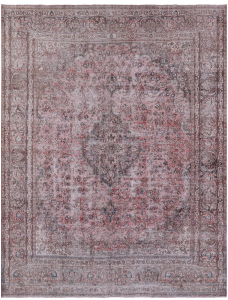 Persian Vintage White Wash Handmade Wool Rug - 9' 8" X 12' 5" - Golden Nile