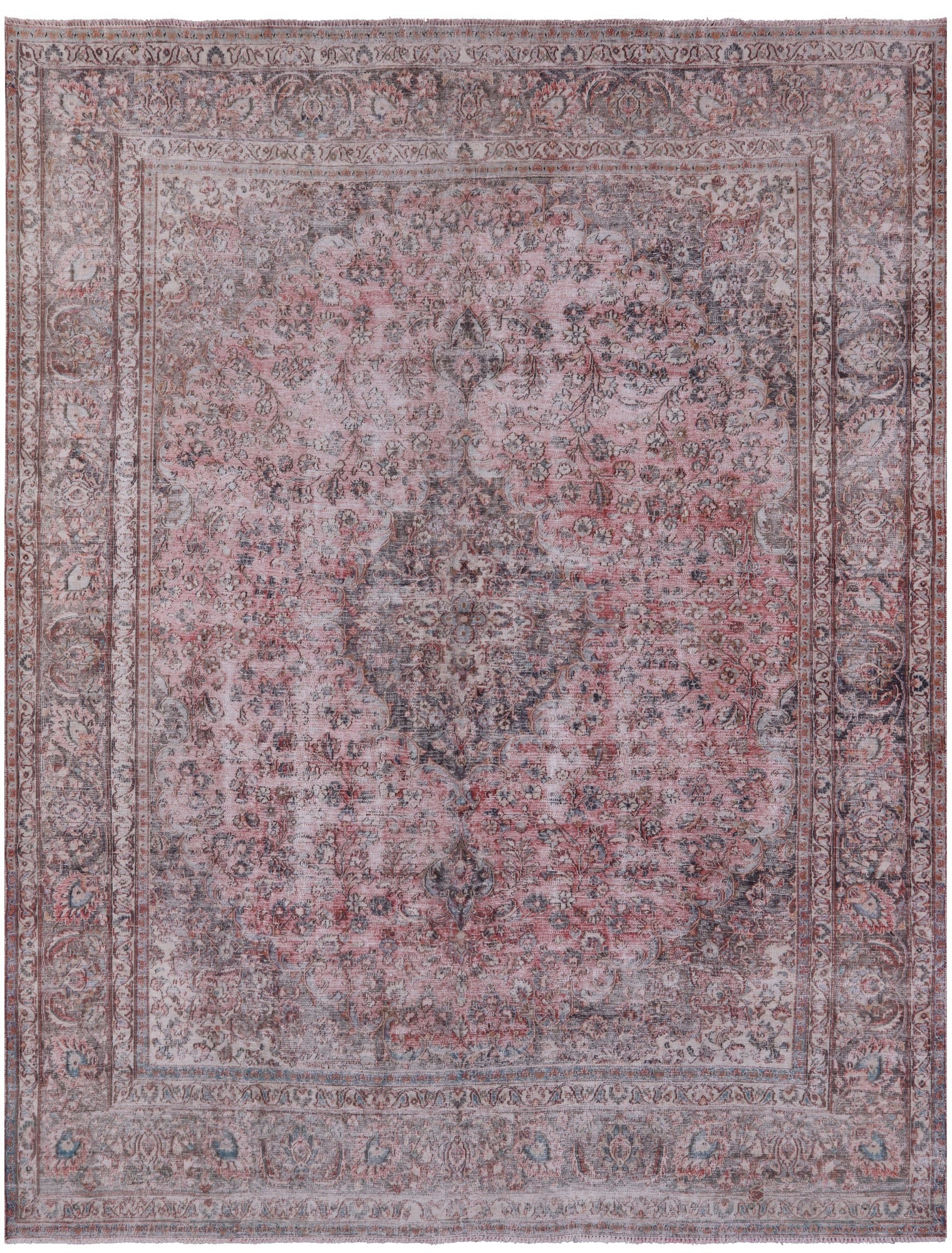 Persian Vintage White Wash Handmade Wool Rug - 9' 8" X 12' 5" - Golden Nile