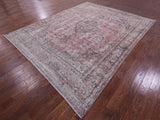 Persian Vintage White Wash Handmade Wool Rug - 9' 8" X 12' 5" - Golden Nile
