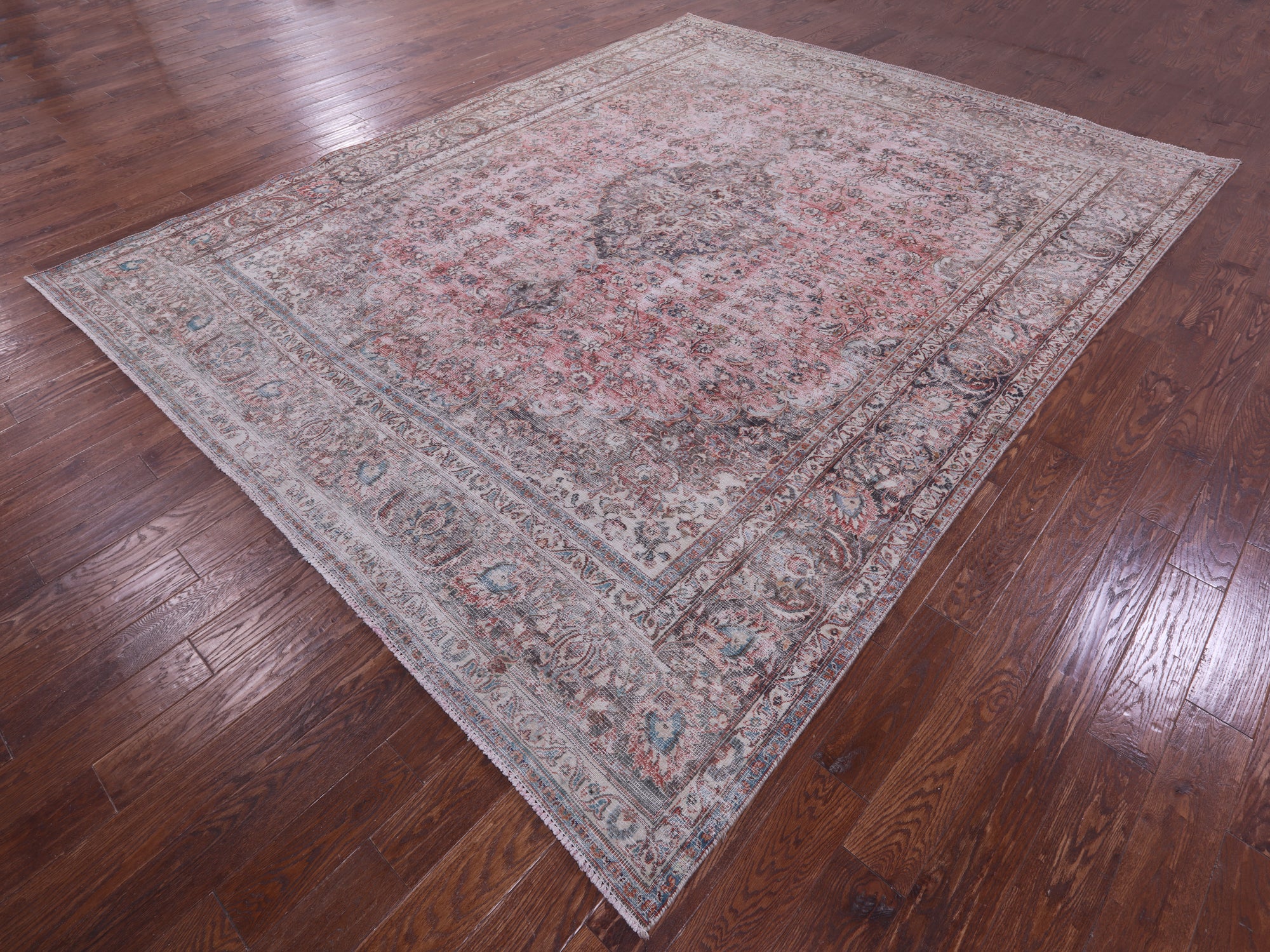 Persian Vintage White Wash Handmade Wool Rug - 9' 8" X 12' 5" - Golden Nile