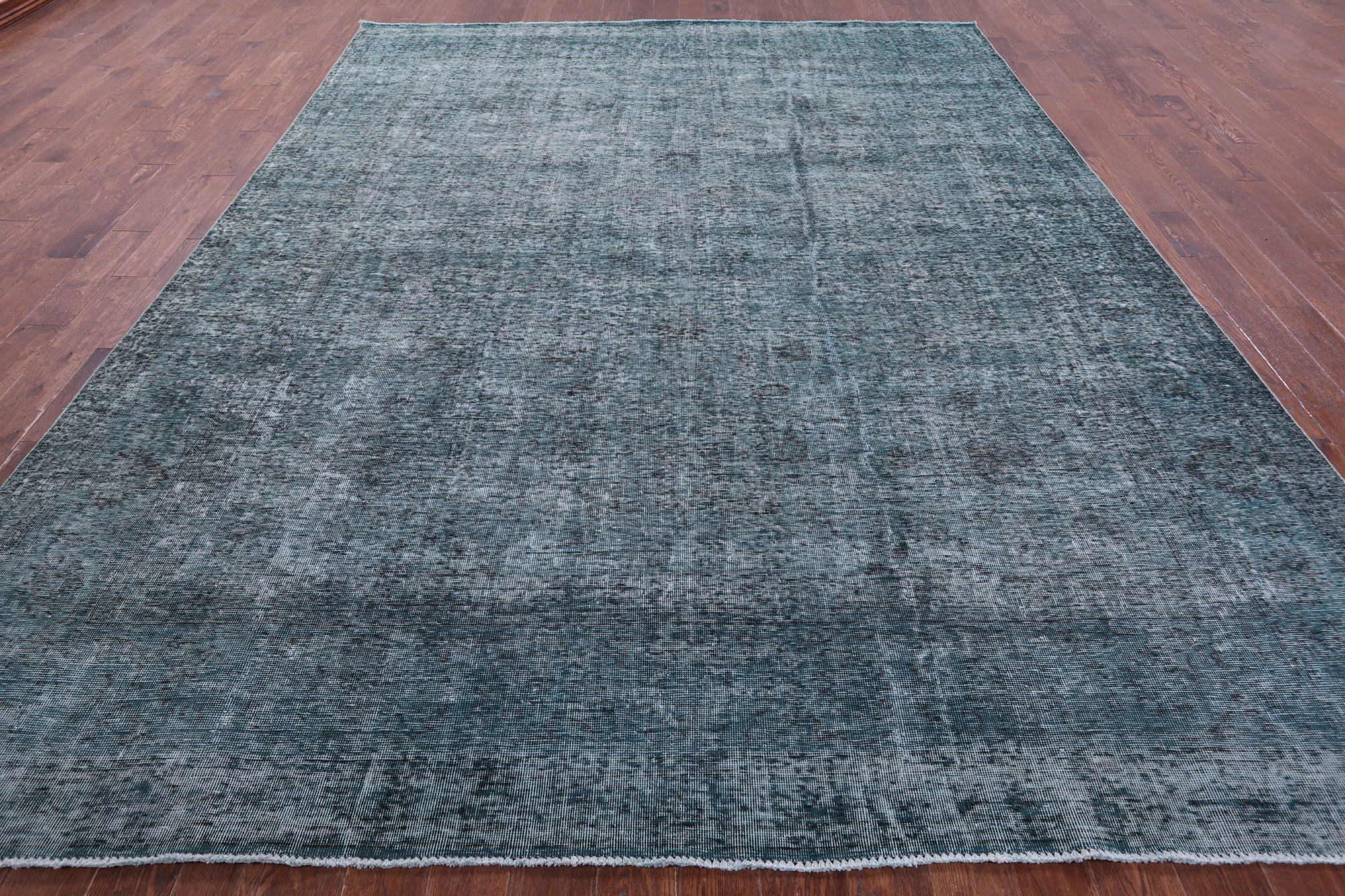 Green Persian Overdyed Hand Knotted Wool Rug - 9' 9" X 12' 8" - Golden Nile