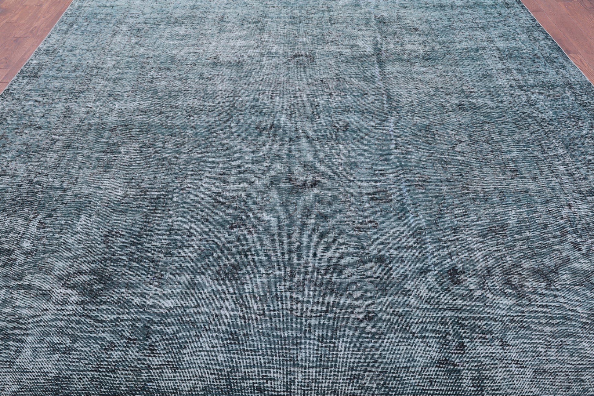 Green Persian Overdyed Hand Knotted Wool Rug - 9' 9" X 12' 8" - Golden Nile
