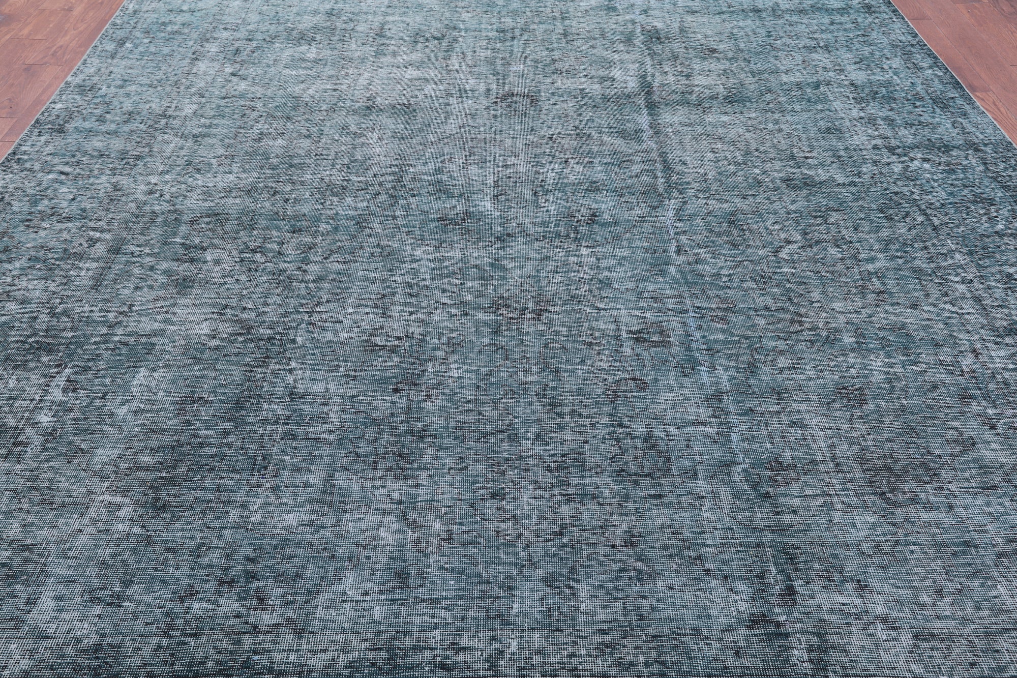 Green Persian Overdyed Hand Knotted Wool Rug - 9' 9" X 12' 8" - Golden Nile