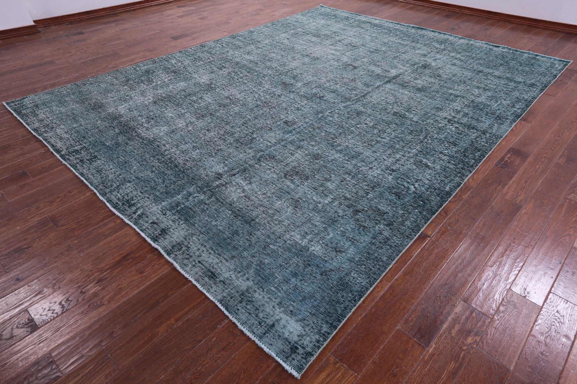 Green Persian Overdyed Hand Knotted Wool Rug - 9' 9" X 12' 8" - Golden Nile