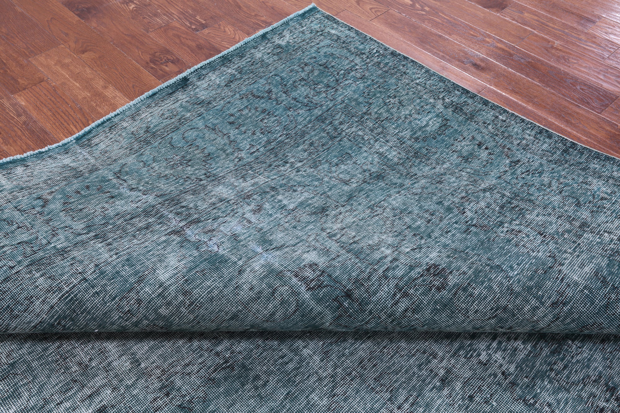 Green Persian Overdyed Hand Knotted Wool Rug - 9' 9" X 12' 8" - Golden Nile