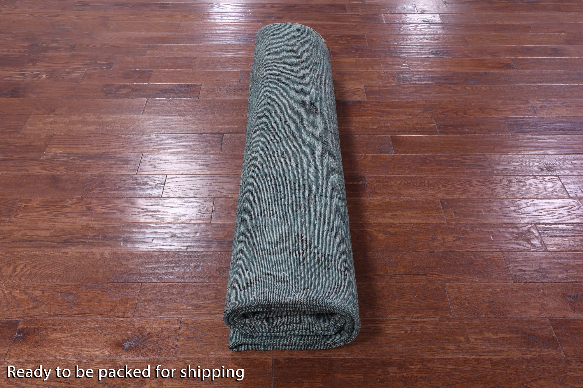Green Persian Overdyed Hand Knotted Wool Rug - 9' 9" X 12' 8" - Golden Nile