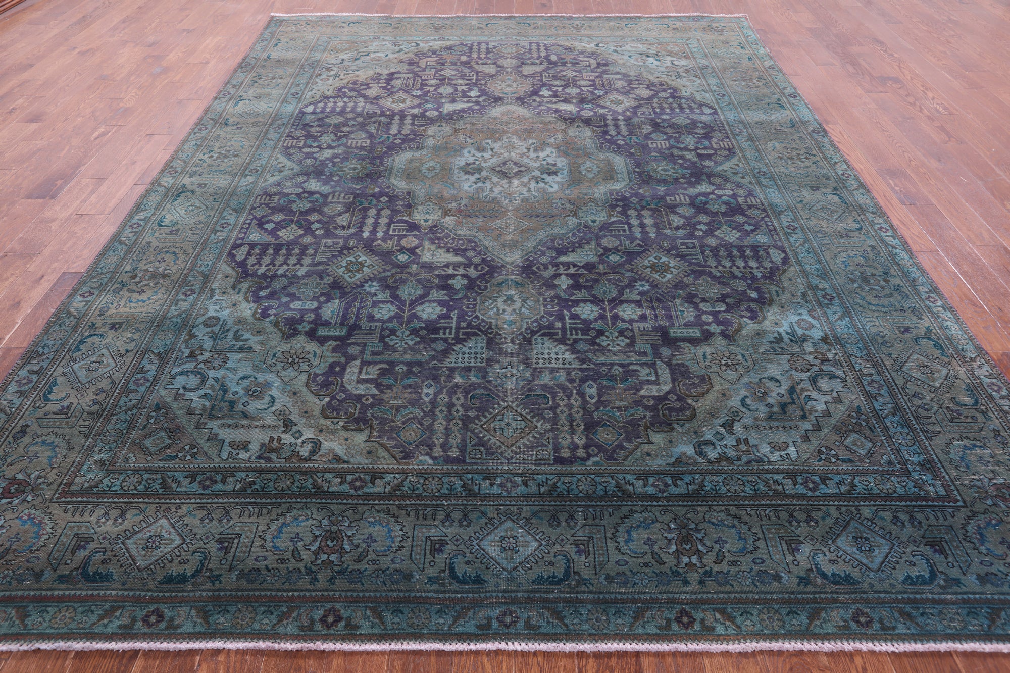 Persian Overdyed Hand Knotted Wool Rug - 9' 7" X 12' 5" - Golden Nile
