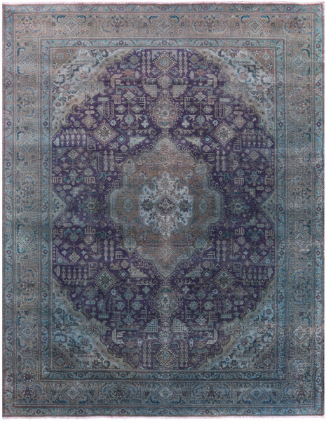 Persian Overdyed Hand Knotted Wool Rug - 9' 7" X 12' 5" - Golden Nile