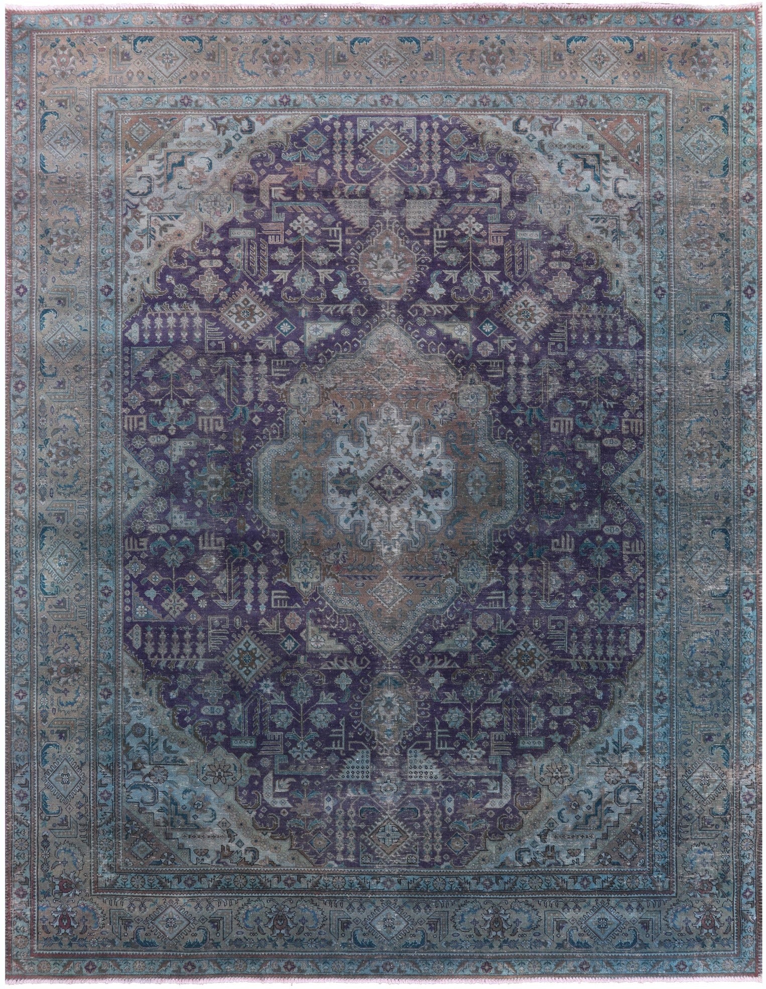 Persian Overdyed Hand Knotted Wool Rug - 9' 7" X 12' 5" - Golden Nile
