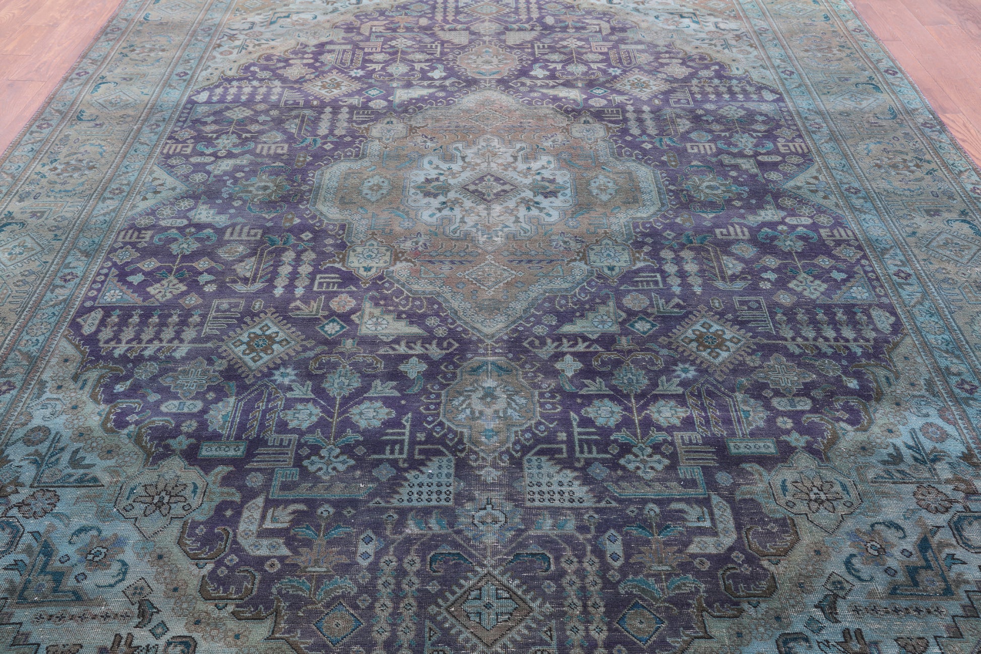 Persian Overdyed Hand Knotted Wool Rug - 9' 7" X 12' 5" - Golden Nile