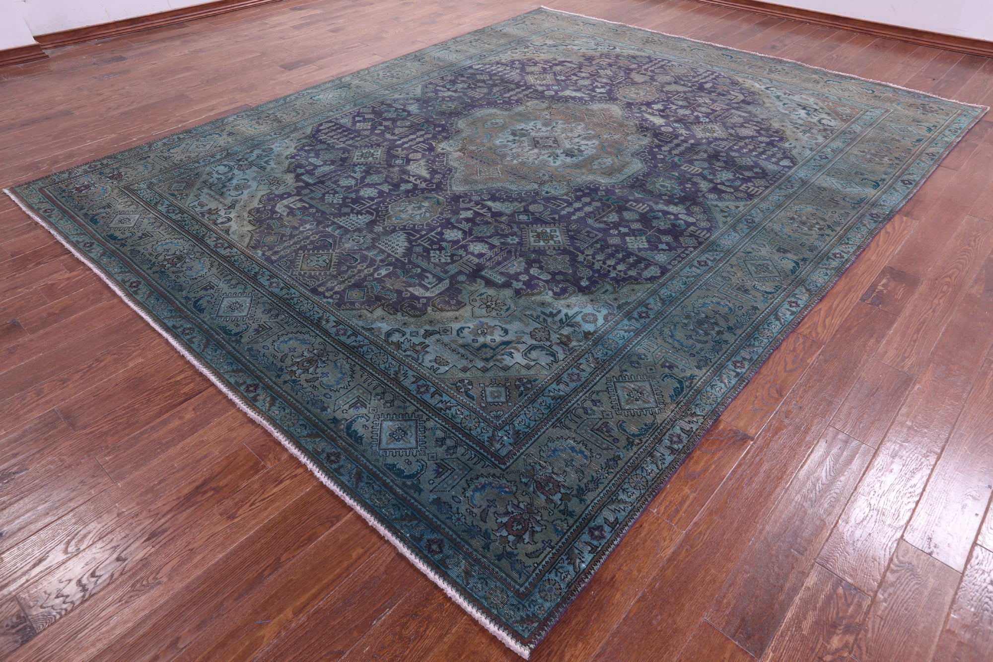 Persian Overdyed Hand Knotted Wool Rug - 9' 7" X 12' 5" - Golden Nile