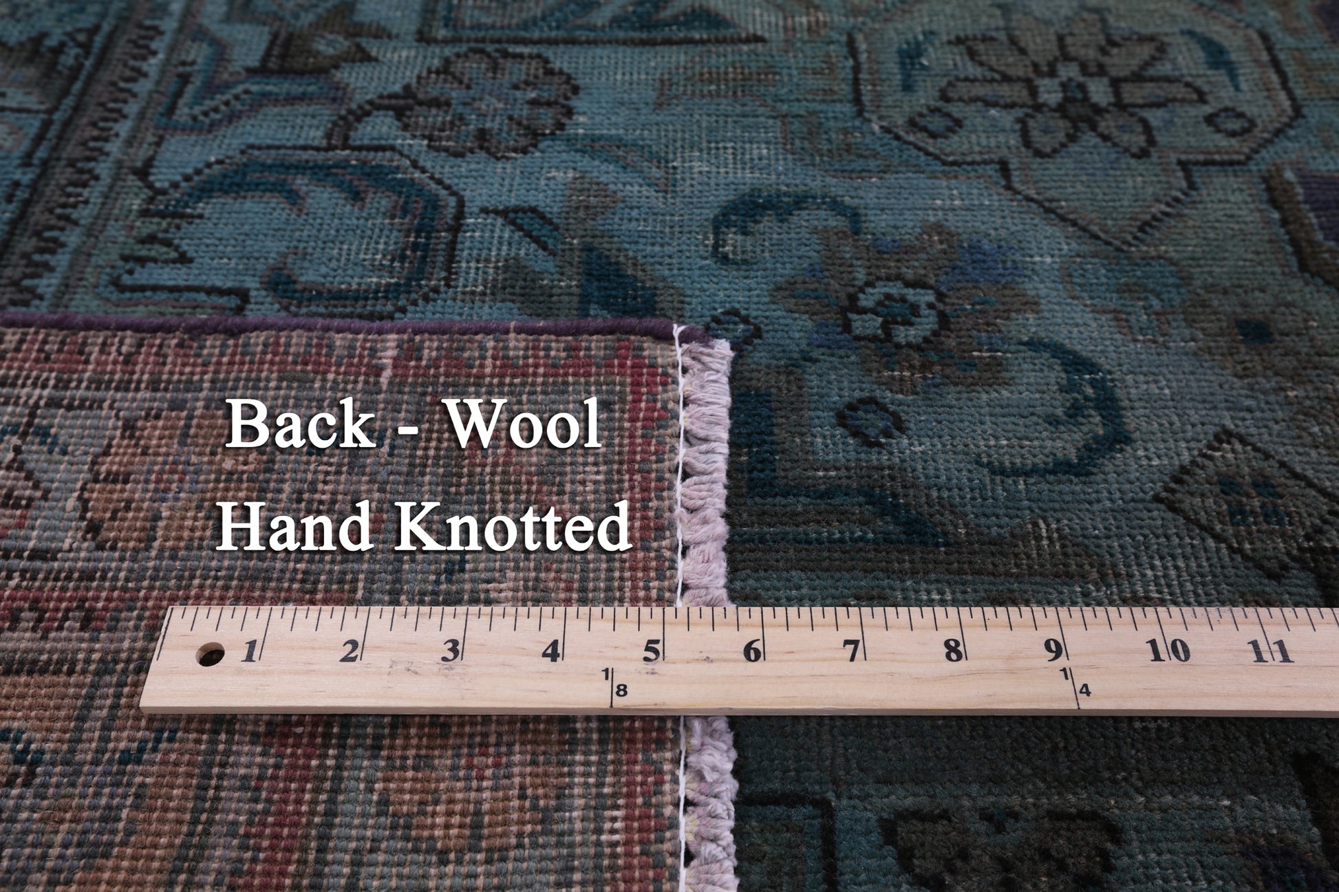 Persian Overdyed Hand Knotted Wool Rug - 9' 7" X 12' 5" - Golden Nile