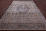 Persian Vintage White Wash Hand Knotted Wool Rug - 8' 5" X 11' 10" - Golden Nile