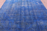 Blue Persian Overdyed Hand Knotted Wool Rug - 8' 4" X 11' 3" - Golden Nile