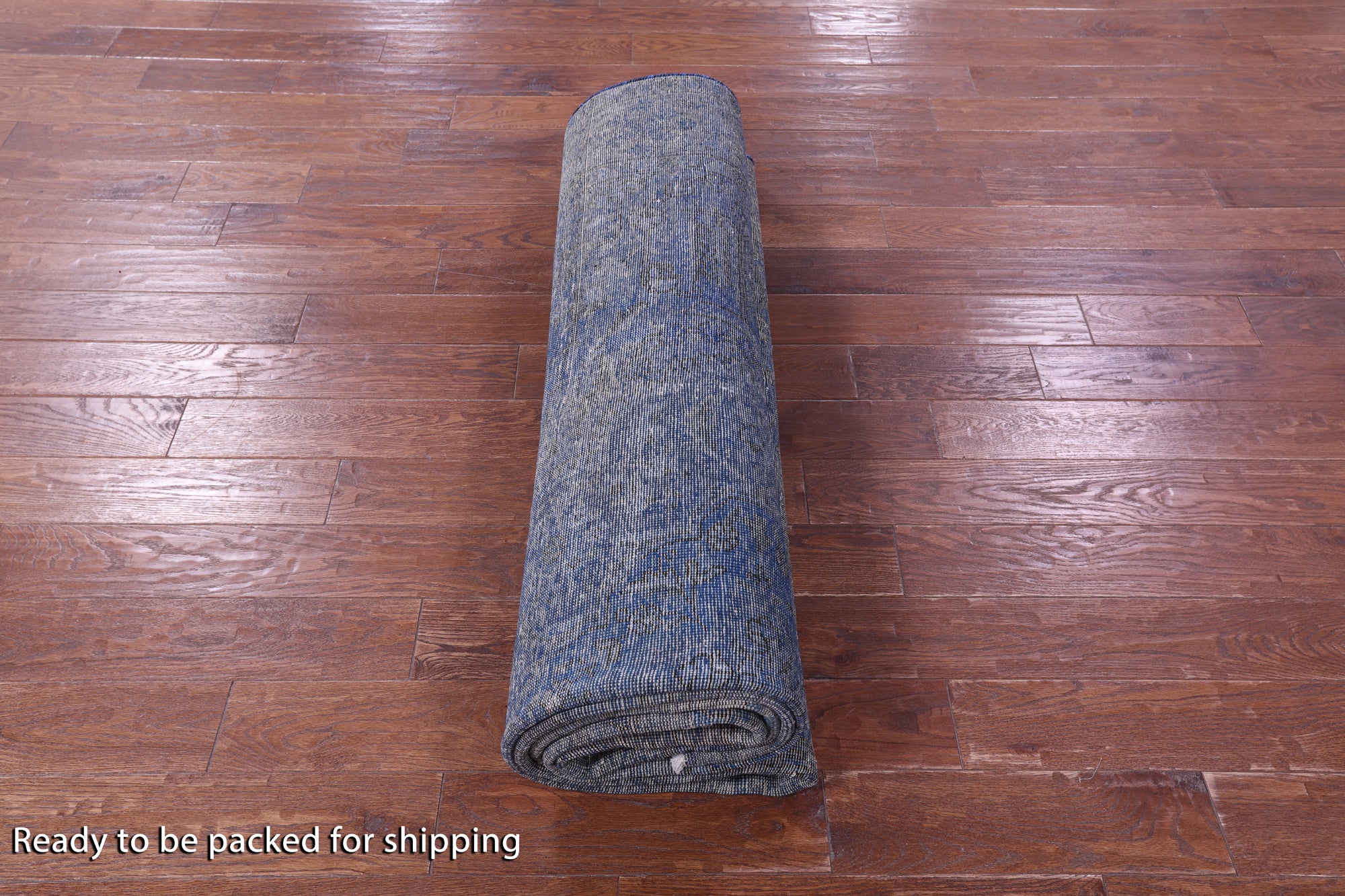 Blue Persian Overdyed Hand Knotted Wool Rug - 8' 4" X 11' 3" - Golden Nile