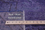 Purple Persian Overdyed Hand Knotted Wool Rug - 8' 5" X 11' 8" - Golden Nile