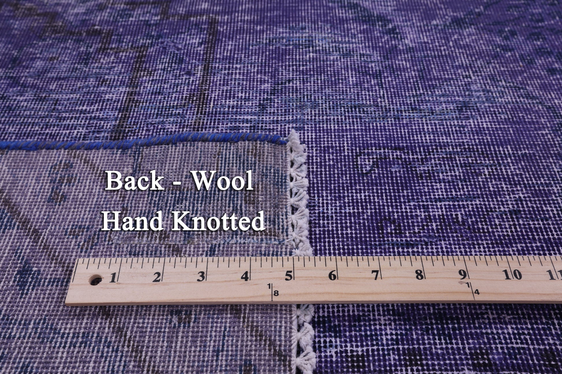 Purple Persian Overdyed Hand Knotted Wool Rug - 8' 5" X 11' 8" - Golden Nile