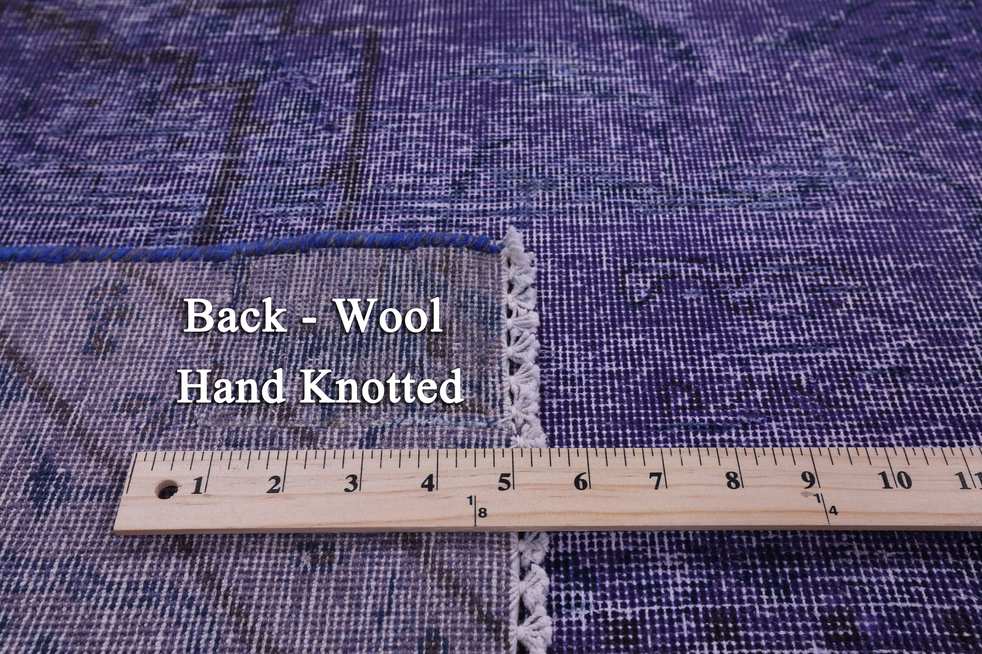 Purple Persian Overdyed Hand Knotted Wool Rug - 8' 5" X 11' 8" - Golden Nile