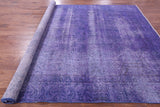 Purple Persian Overdyed Hand Knotted Wool Rug - 8' 5" X 11' 8" - Golden Nile
