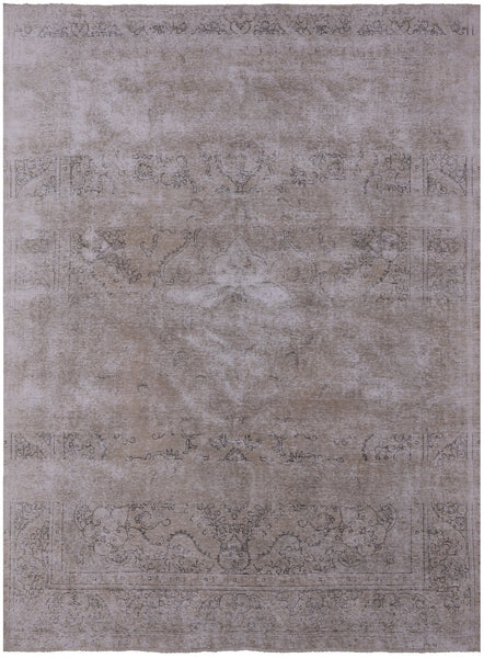 Persian Vintage White Wash Hand Knotted Wool Area Rug - 9' 5" X 12' 6" - Golden Nile