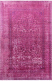Pink Persian Overdyed Hand Knotted Wool Rug - 7' 8" X 11' 8" - Golden Nile