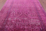 Pink Persian Overdyed Hand Knotted Wool Rug - 7' 8" X 11' 8" - Golden Nile