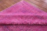 Pink Persian Overdyed Hand Knotted Wool Rug - 7' 8" X 11' 8" - Golden Nile