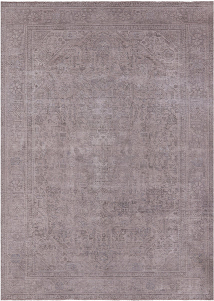 Ivory Persian Vintage White Wash Hand Knotted Wool Rug - 7' 10" X 10' 10" - Golden Nile