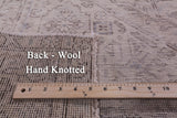 Ivory Persian Vintage White Wash Hand Knotted Wool Rug - 7' 10" X 10' 10" - Golden Nile