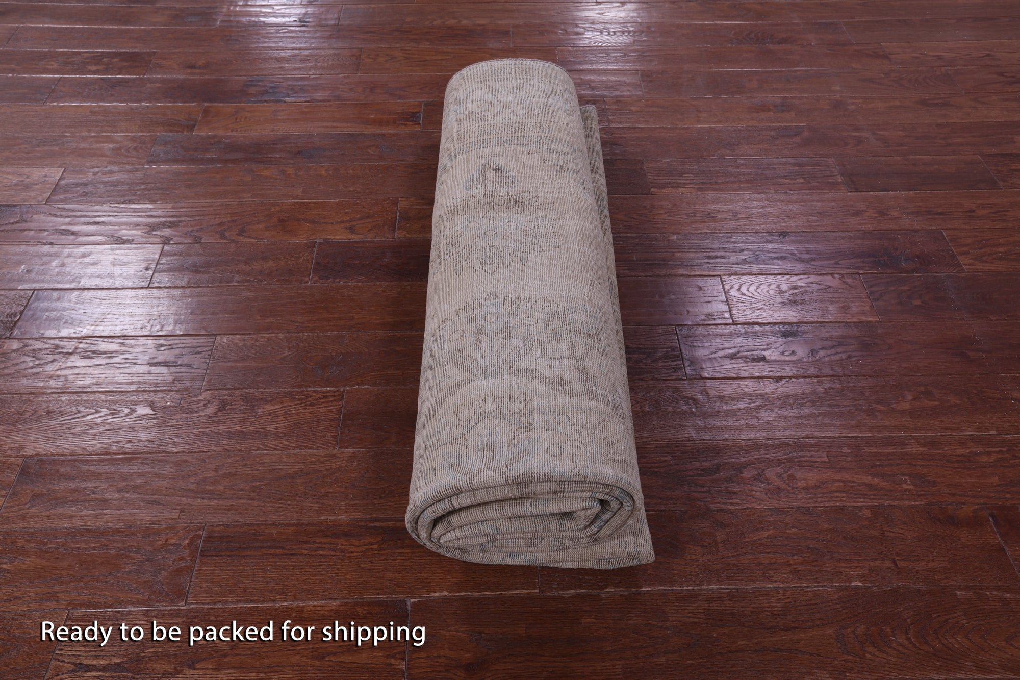 Ivory Persian Vintage White Wash Hand Knotted Wool Rug - 7' 1" X 10' 5" - Golden Nile