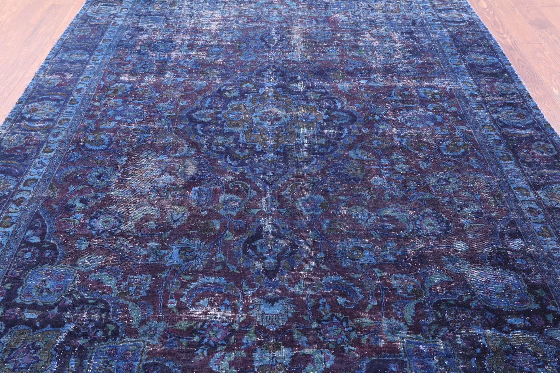 Persian Overdyed Hand Knotted Wool Rug - 7' 7" X 10' 7" - Golden Nile