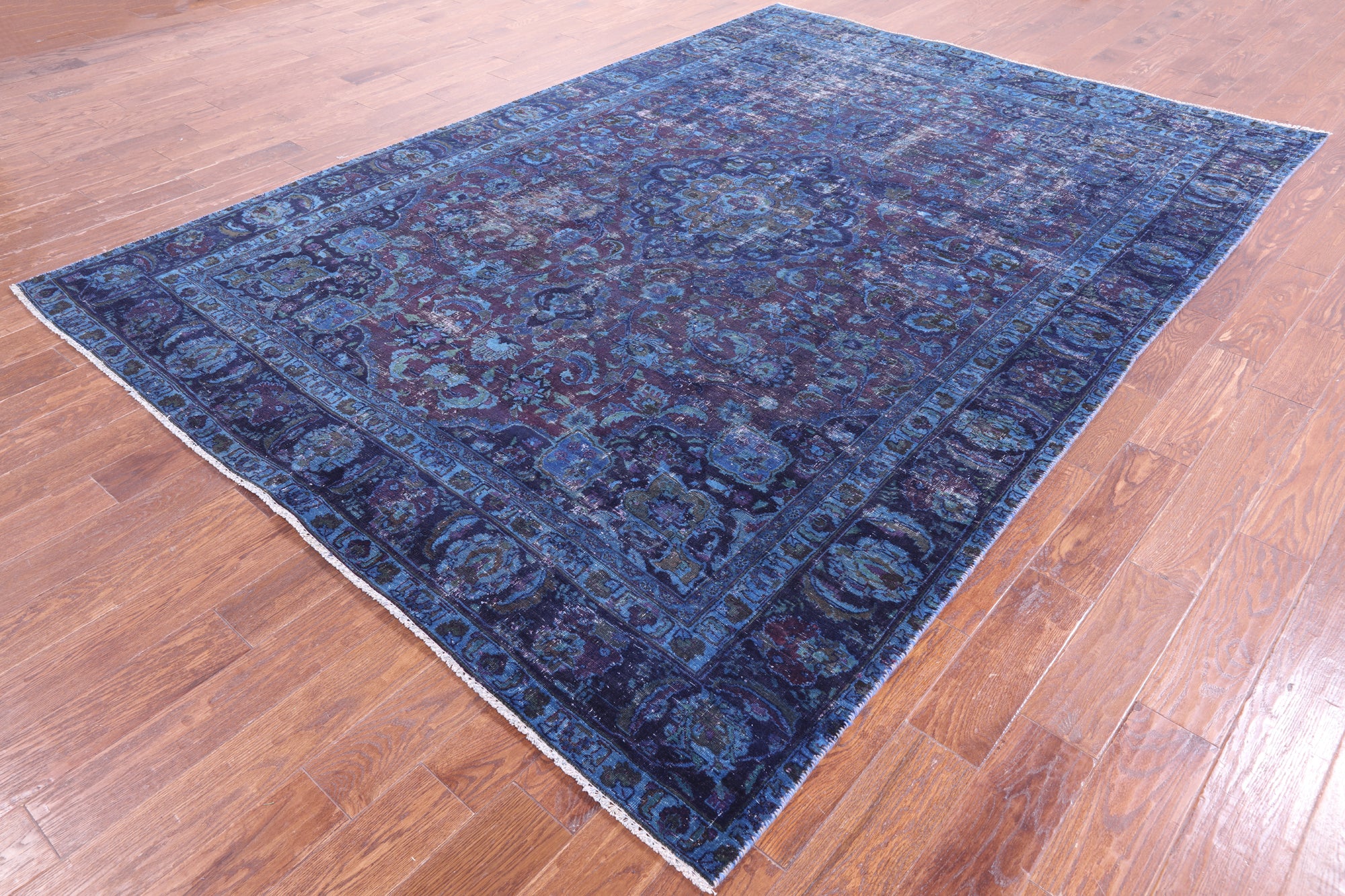 Persian Overdyed Hand Knotted Wool Rug - 7' 7" X 10' 7" - Golden Nile