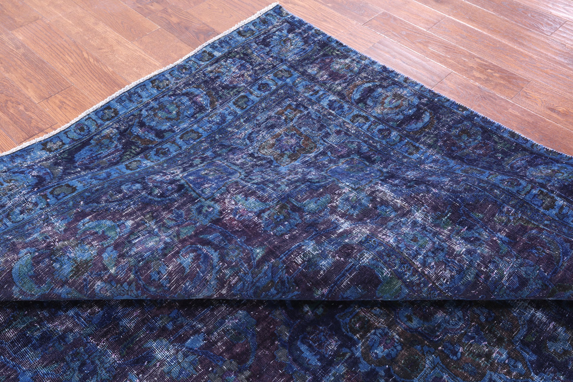 Persian Overdyed Hand Knotted Wool Rug - 7' 7" X 10' 7" - Golden Nile