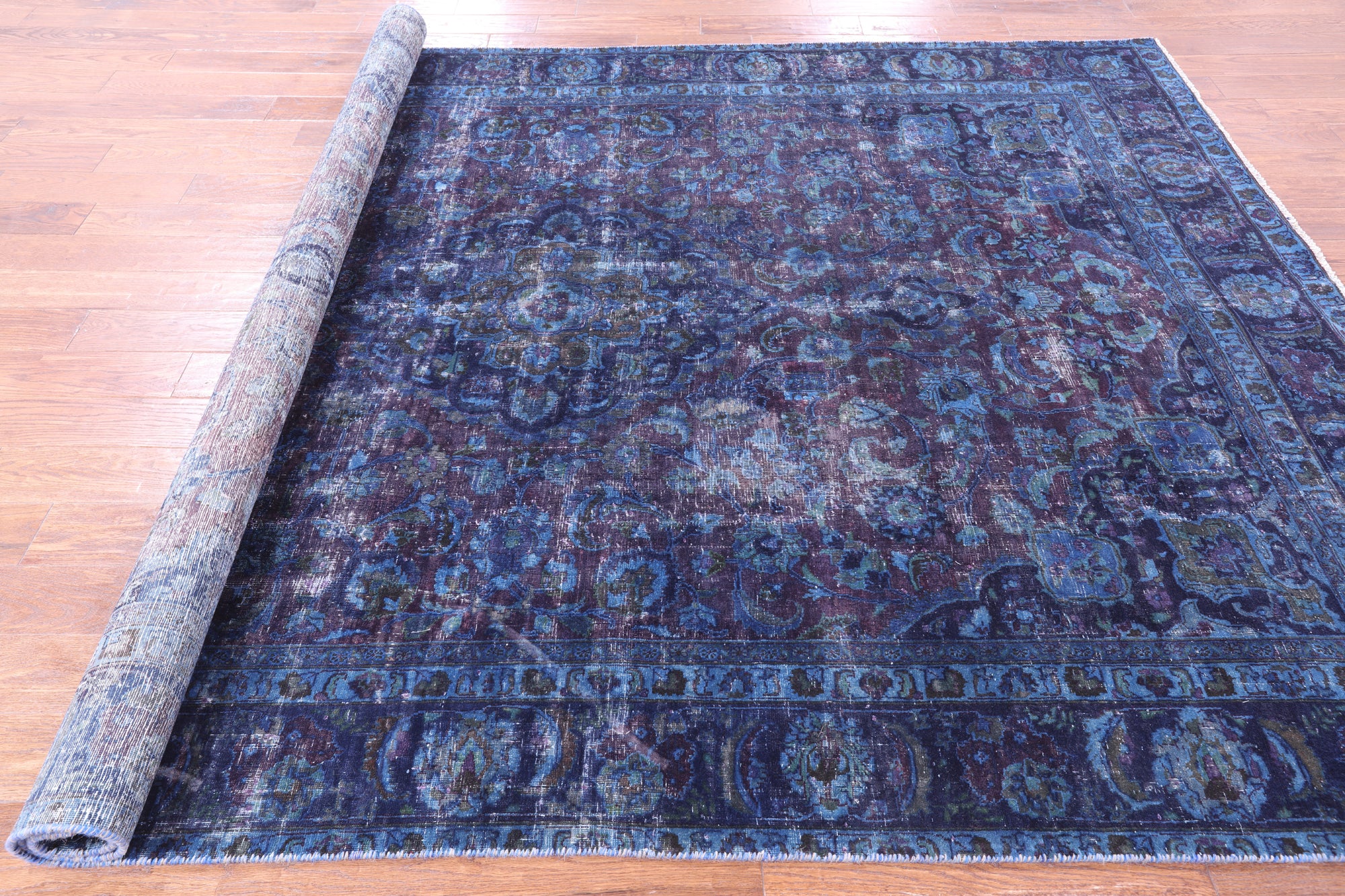Persian Overdyed Hand Knotted Wool Rug - 7' 7" X 10' 7" - Golden Nile