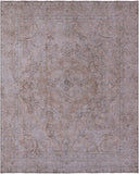 Ivory Persian Vintage White Wash Hand Knotted Wool Rug - 9' 8" X 12' 3" - Golden Nile