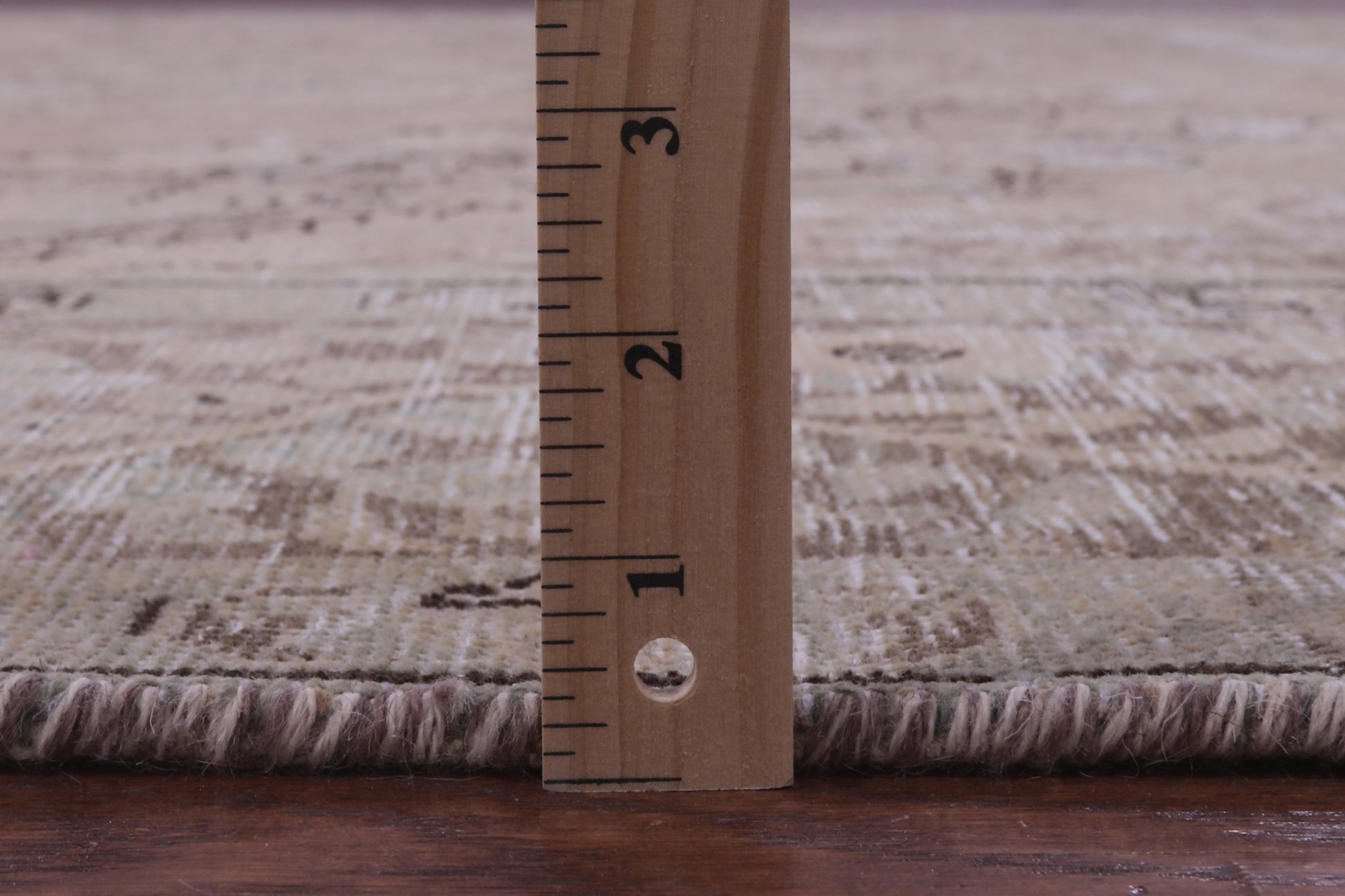 Ivory Persian Vintage White Wash Hand Knotted Wool Rug - 9' 8" X 12' 3" - Golden Nile