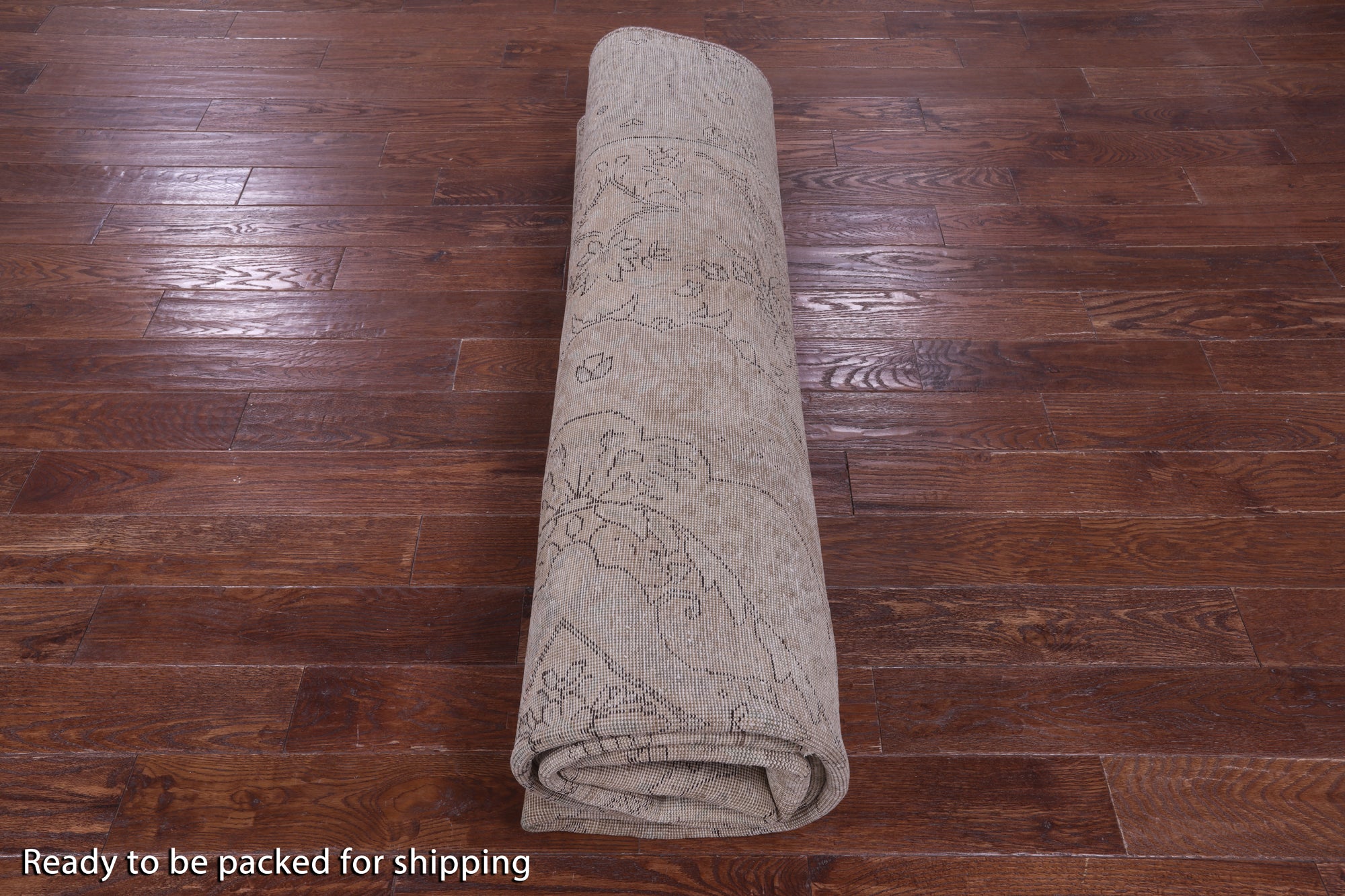 Ivory Persian Vintage White Wash Hand Knotted Wool Rug - 9' 8" X 12' 3" - Golden Nile