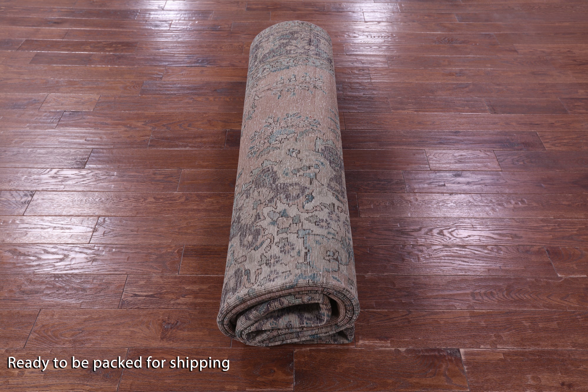 Pink Persian Vintage White Wash Hand Knotted Wool Rug - 9' 9" X 12' 10" - Golden Nile