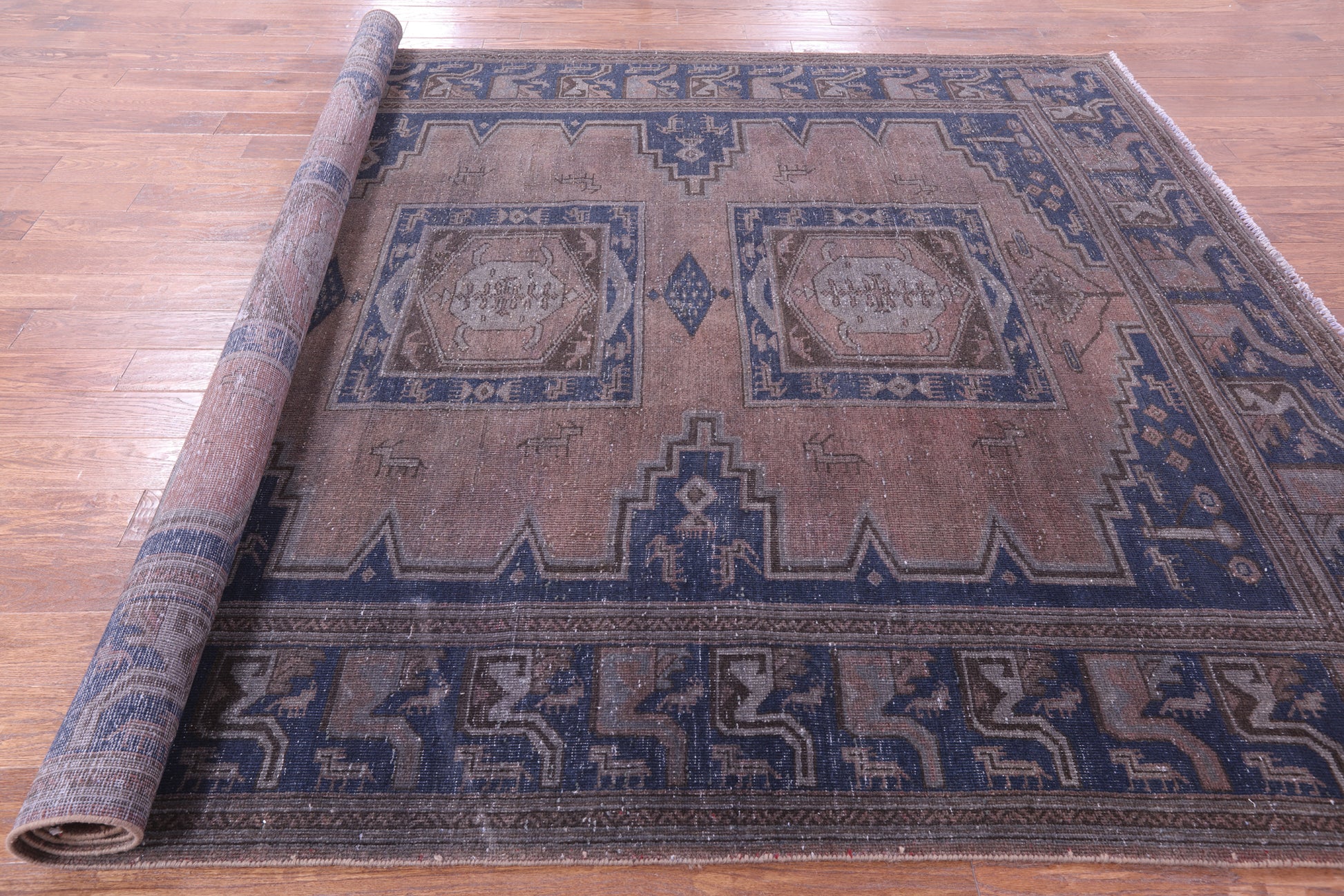 Persian Overdyed Handmade Wool Rug - 8' 2" X 11' 5" - Golden Nile