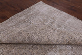 Ivory Persian Vintage White Wash Hand Knotted Wool Area Rug - 9' 8" X 12' 1" - Golden Nile