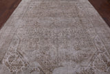 Ivory Persian Vintage White Wash Hand Knotted Wool Area Rug - 9' 8" X 12' 1" - Golden Nile