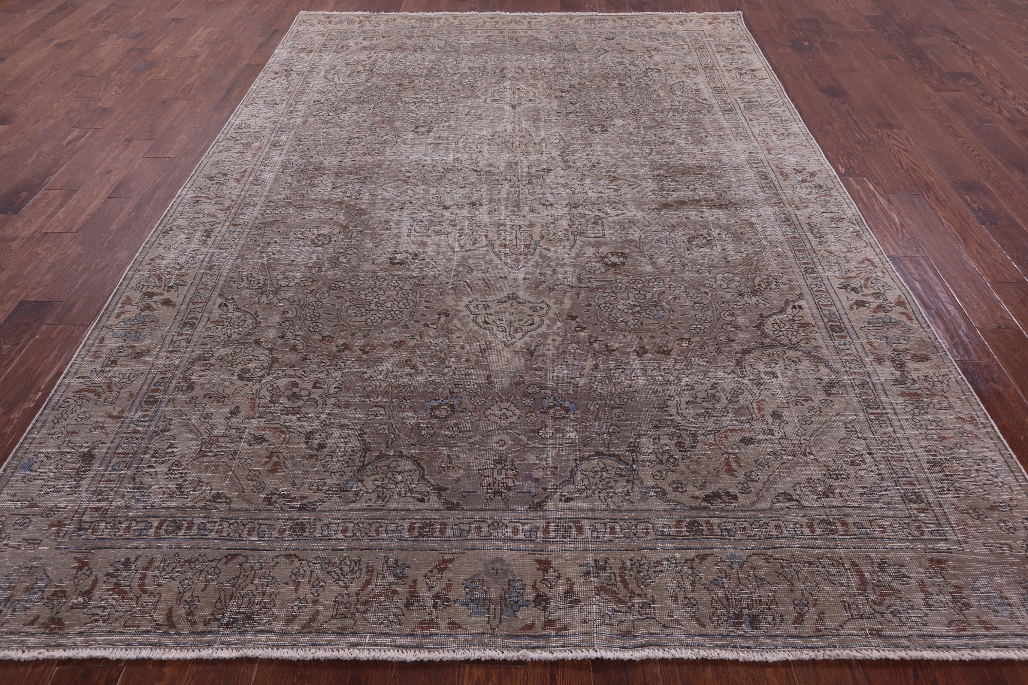 Persian Vintage White Wash Hand Knotted Wool Rug - 8' 0" X 11' 1" - Golden Nile