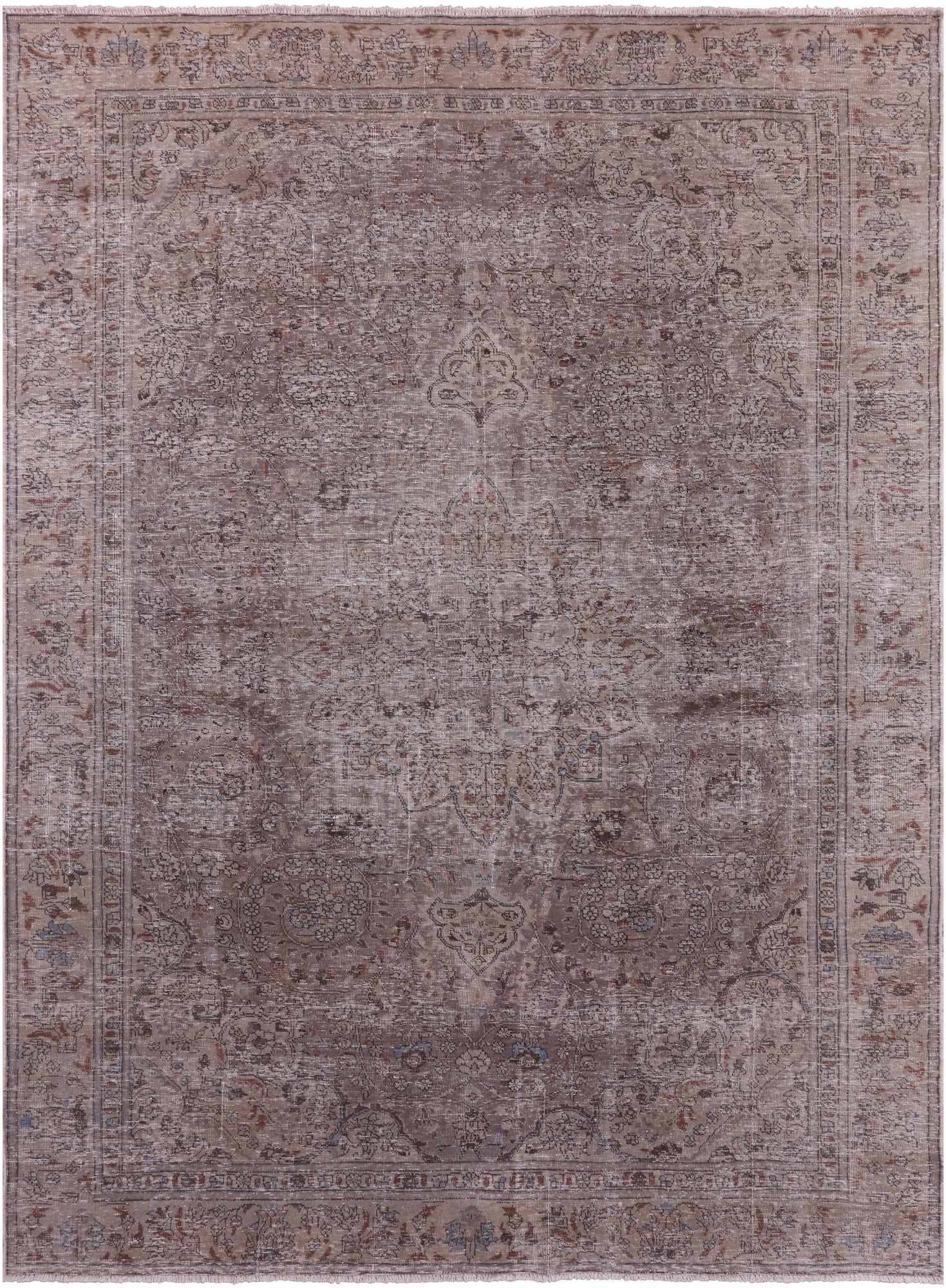Persian Vintage White Wash Hand Knotted Wool Rug - 8' 0" X 11' 1" - Golden Nile