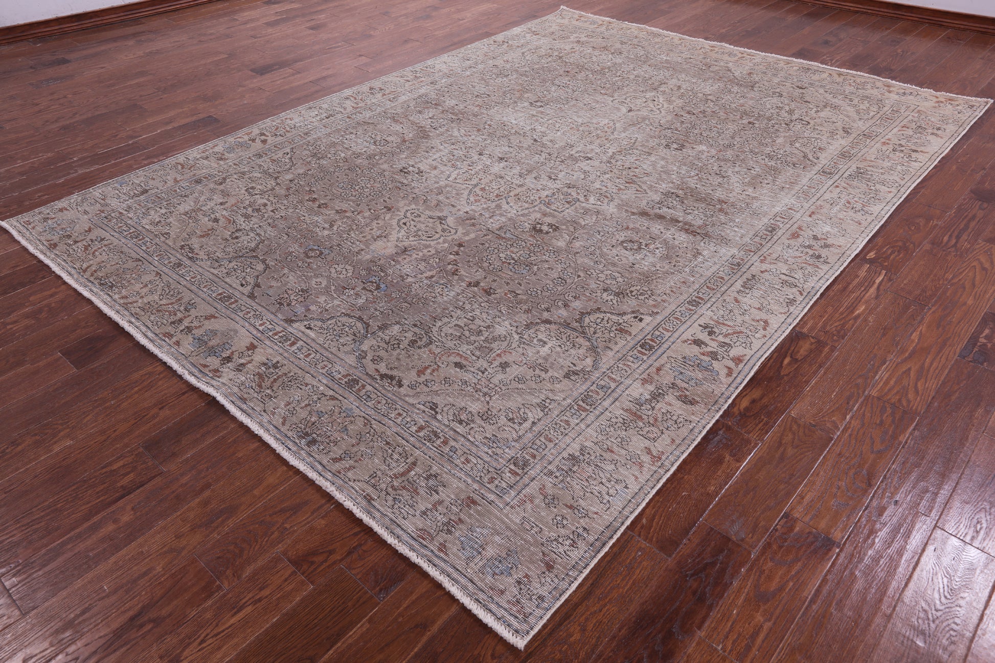 Persian Vintage White Wash Hand Knotted Wool Rug - 8' 0" X 11' 1" - Golden Nile