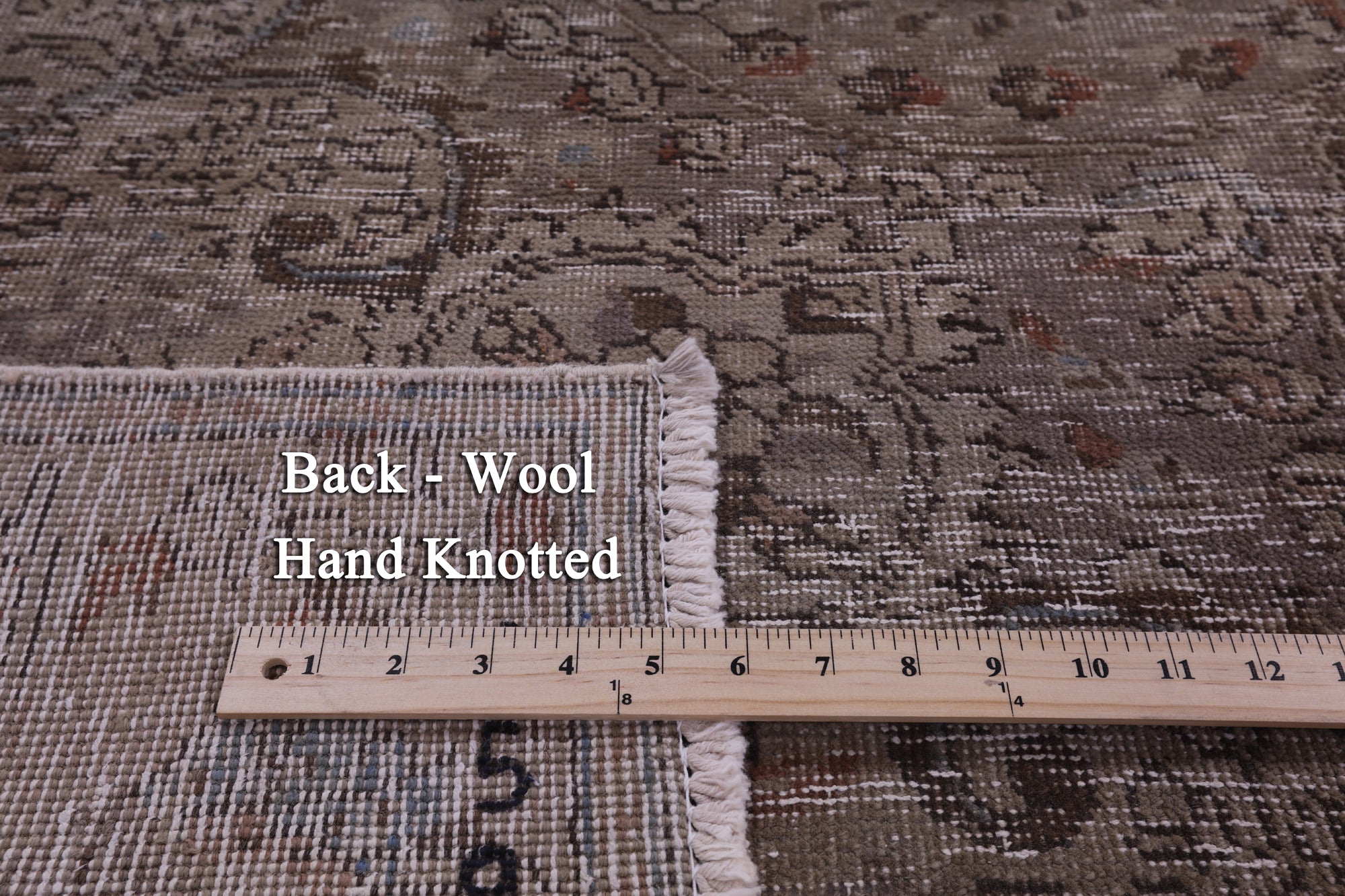 Persian Vintage White Wash Hand Knotted Wool Rug - 8' 0" X 11' 1" - Golden Nile