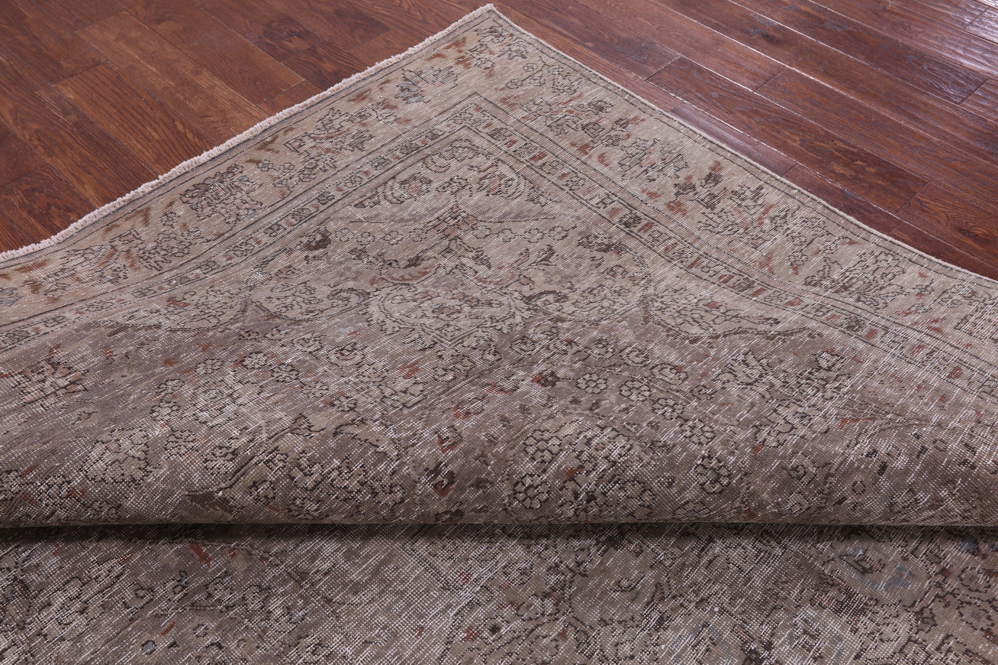 Persian Vintage White Wash Hand Knotted Wool Rug - 8' 0" X 11' 1" - Golden Nile