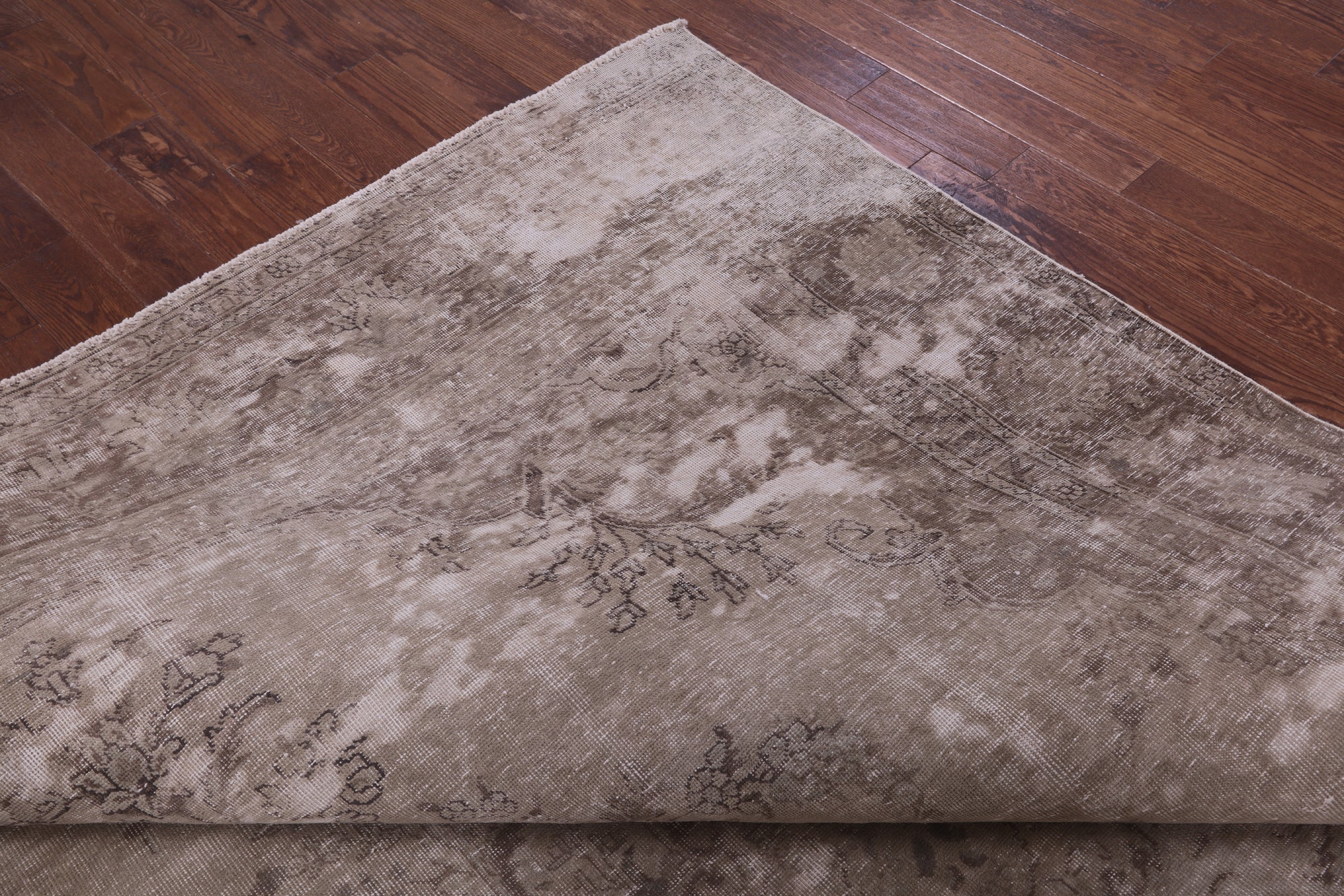 Ivory Persian Vintage White Wash Handmade Wool Rug - 9' 9" X 12' 3" - Golden Nile