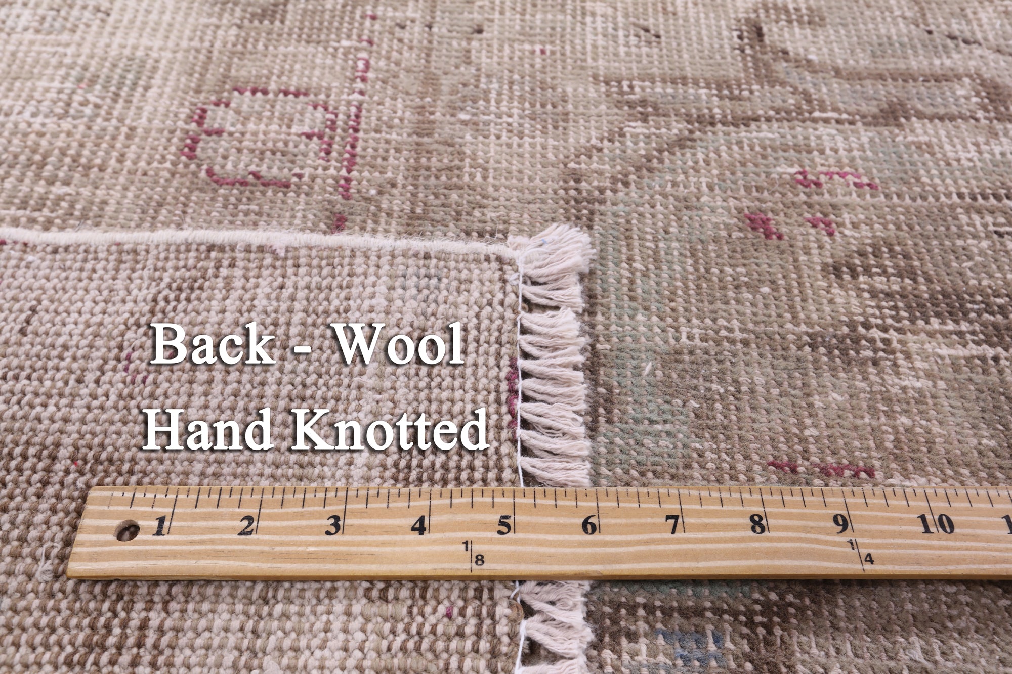 Ivory Persian Overdyed Handmade Wool Rug - 9' 7" X 12' 10" - Golden Nile
