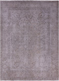 Ivory Persian Vintage White Wash Hand Knotted Wool Rug - 7' 10" X 10' 10" - Golden Nile