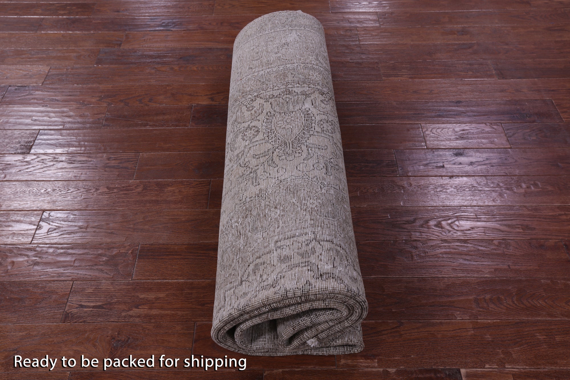 Ivory Persian Vintage White Wash Hand Knotted Wool Rug - 7' 10" X 10' 10" - Golden Nile